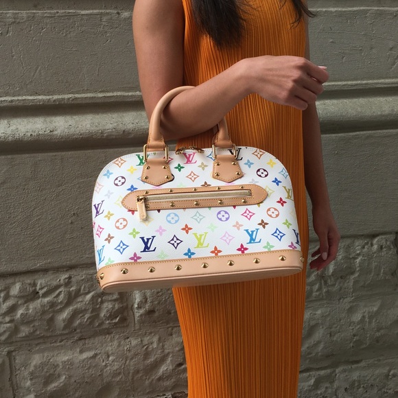 Louis Vuitton White Multicolore PM Alma - Picture 2 of 12